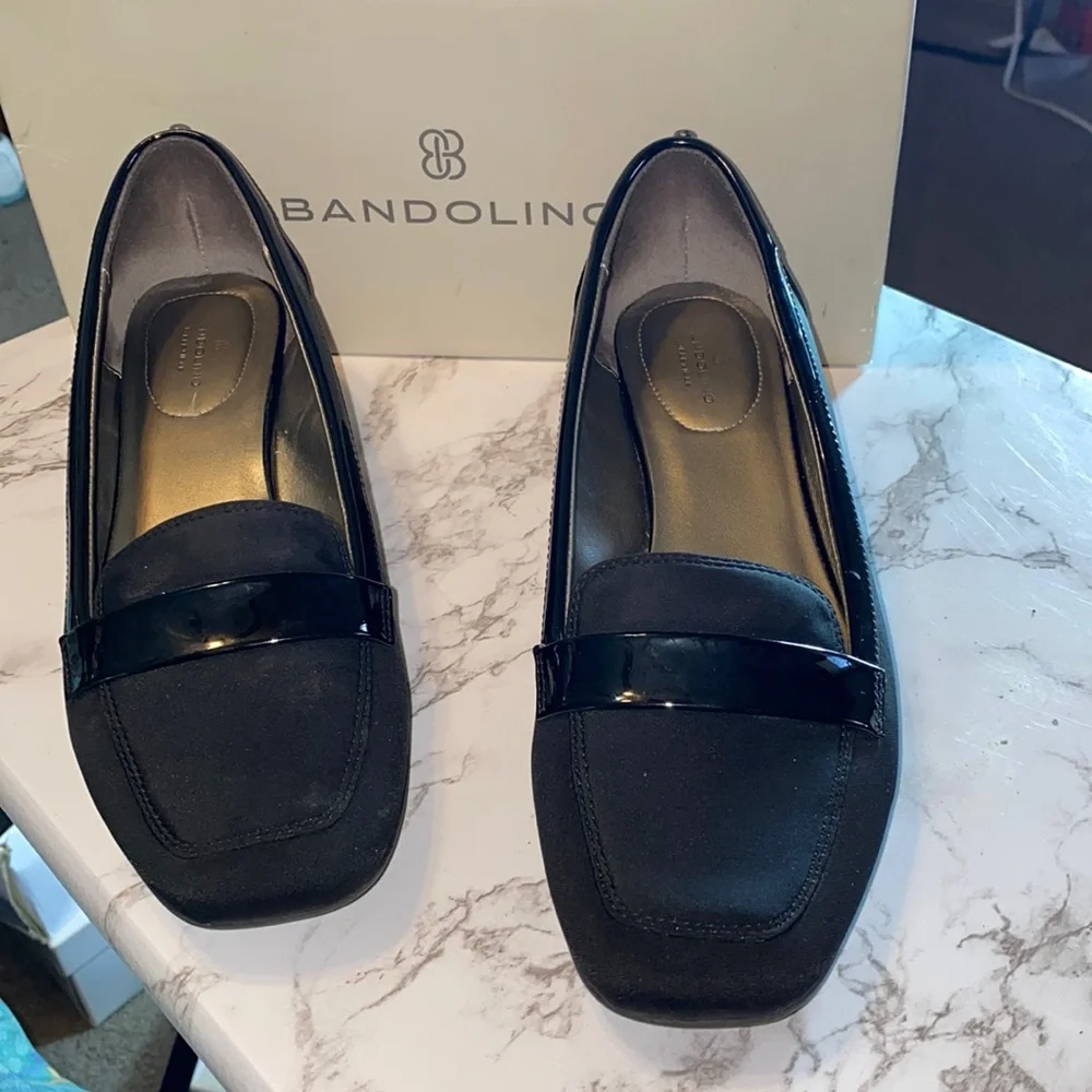 Bandolino B-Flexible Women's Latera Black Slip-on Loafers Size 9.5 M